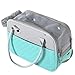 MG Collection 2-Tone Quilted Soft-Sided Dog & Pet Carrier Handbag Tote with Mesh Top Panel, Turquoise