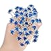 40pcs Bridal Wedding Crystall Hair Pins Blue Rose Hair Pin Bridal Prom Clips with 2 Storage Bags Rose U-shaped Design Collection Crystal Hair Pins Clips (Blue)
