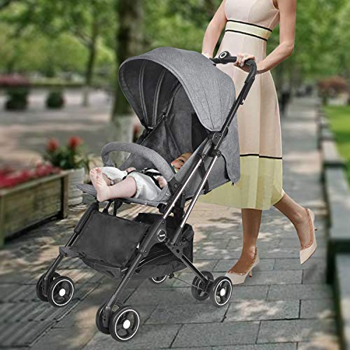 image for Besrey Airplane Stroller One Step Design for Opening & Folding Lightwe