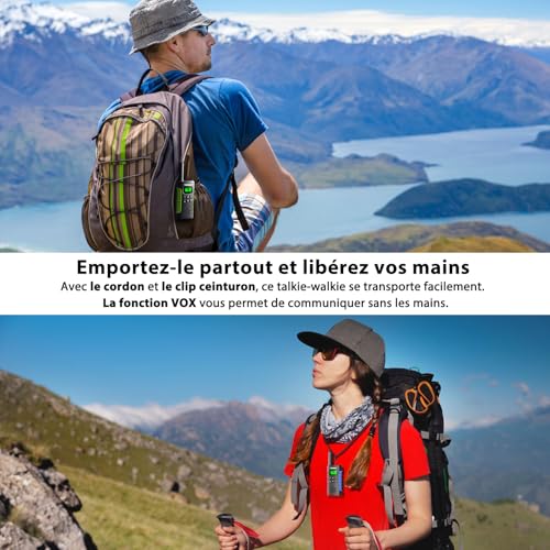 Tokwak Long Range Walkie Talkie USB C Rechargeable 4 Pack Walkie Talkie Kids Adults 16 Channel VOX Torch, Walkie Talkie PMR446 Li-ion Battery for Camping, Hiking, Cycling, Parties