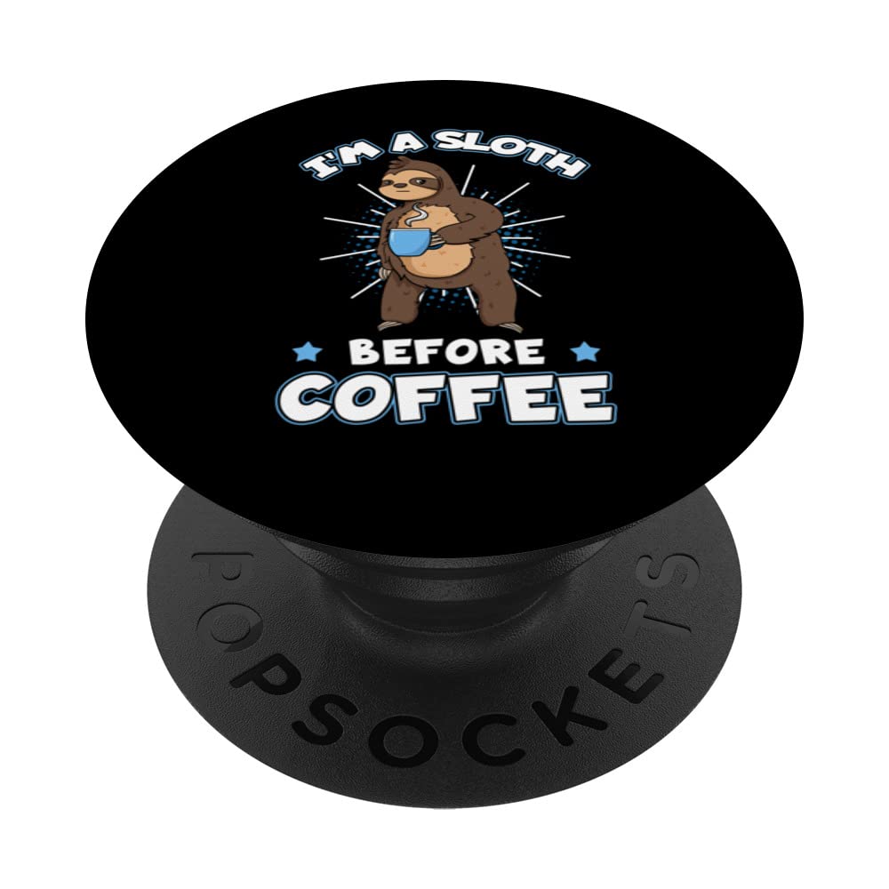 Sloth Lazy Animal Coffee Lover Zookeeper Wild Tree PopSockets Swappable PopGrip