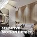Motion Sensor Night Light [Rechargeable] Motion Detector Led Light [Stick-Anywhere] Cordless Step Light for Wall Hallway Closet Stairs Bedroom Nursery -White, 2 Pack