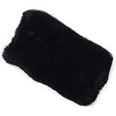 Yu He Rabbit Fur Headband - Winter Knit Neck Warmer Real Fur Headbands Women Scarf Muffler Black