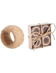 Decorate with Jute Classic Design Napkin Rings, Set of 4 (natural)