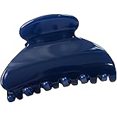 Prettyou Handmade Celluloid Acetate French Design Barrettes Tortoise Shell Claws Hair Claw Luxury Fashion Accessories Hair Clip for Women (dark blue)