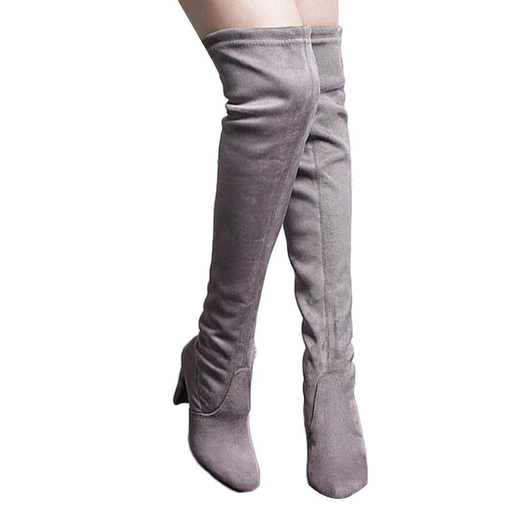 stivali lunghi invernali da donna con tacco alto e suola esterna in gomma  tiowea ideali per feste casual design con lacci nella parte superiore  Scarpe da donna urban-earth.co.uk