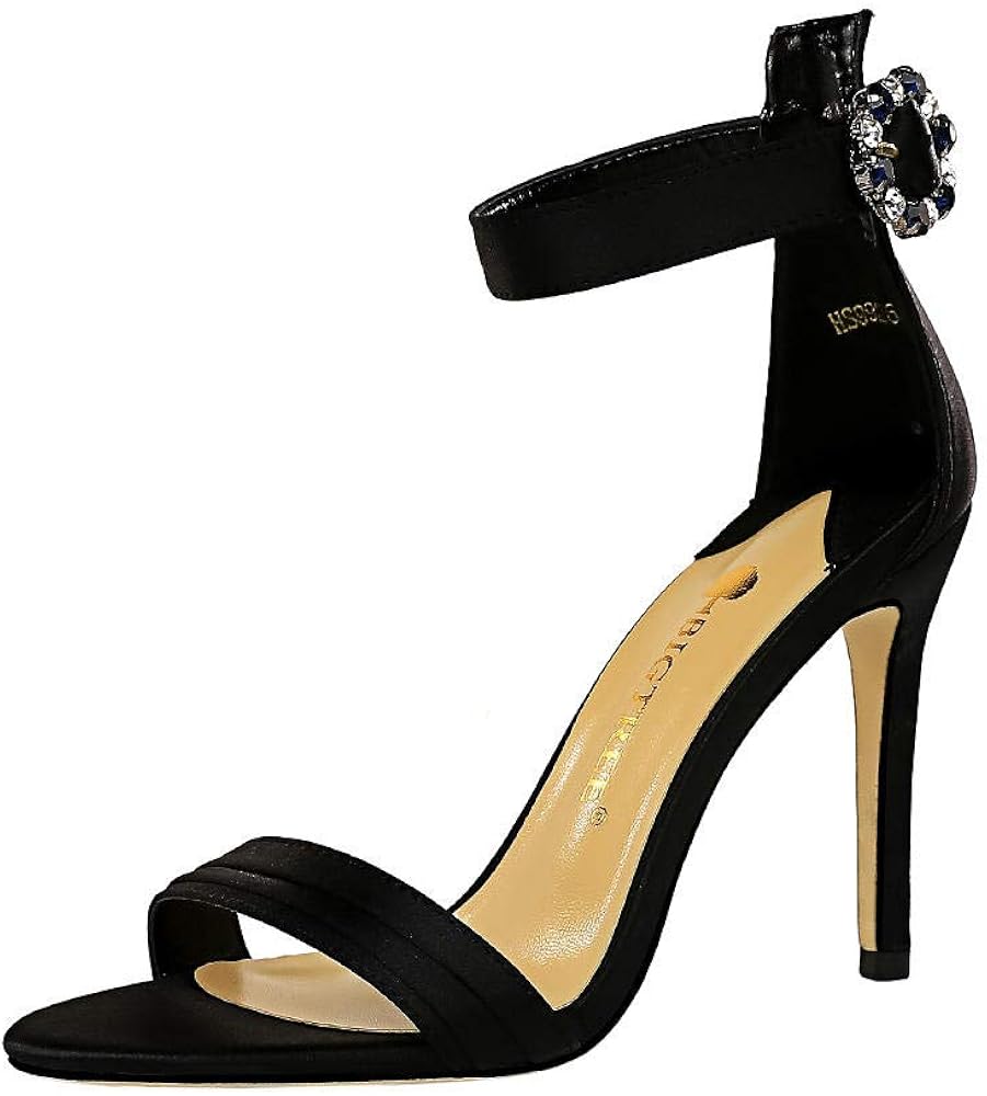 green and black heels