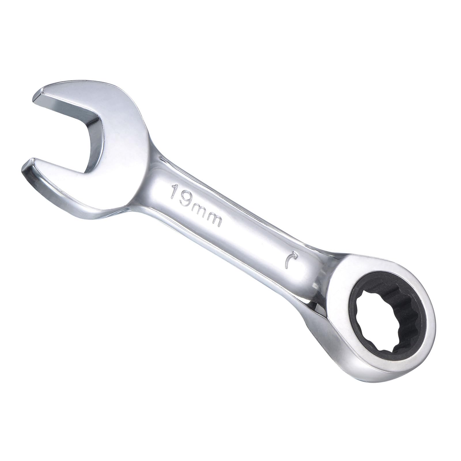 CoCud Ratcheting Wrench, 19mm Head Metric 72-Teeth, Cr-V Combination Wrench Spanner - (Applications: for Repairing Home Tasks)
