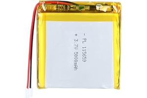 YDL AKZYTUE 3.7V 5000mAh 115659 Lipo Battery Rechargeable Lithium Polymer ion Battery Pack with PH2.0mm JST Connector