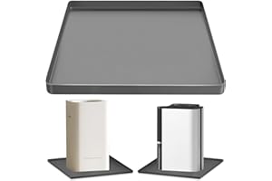 CIEOVO Dehumidifie Drain Pan Silicone Mat, Non-Slip Leak De humidifier Tray Soft Bottom Pad Portable Dehumidifier Silicone Mat with Raised Edge Drip Mat for Floor Protector 23.62"X19.68", Grey