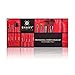 SHANY Professional 12 - Piece Natural Goat and Badger Cosmetic Brush Set with Pouch - Red