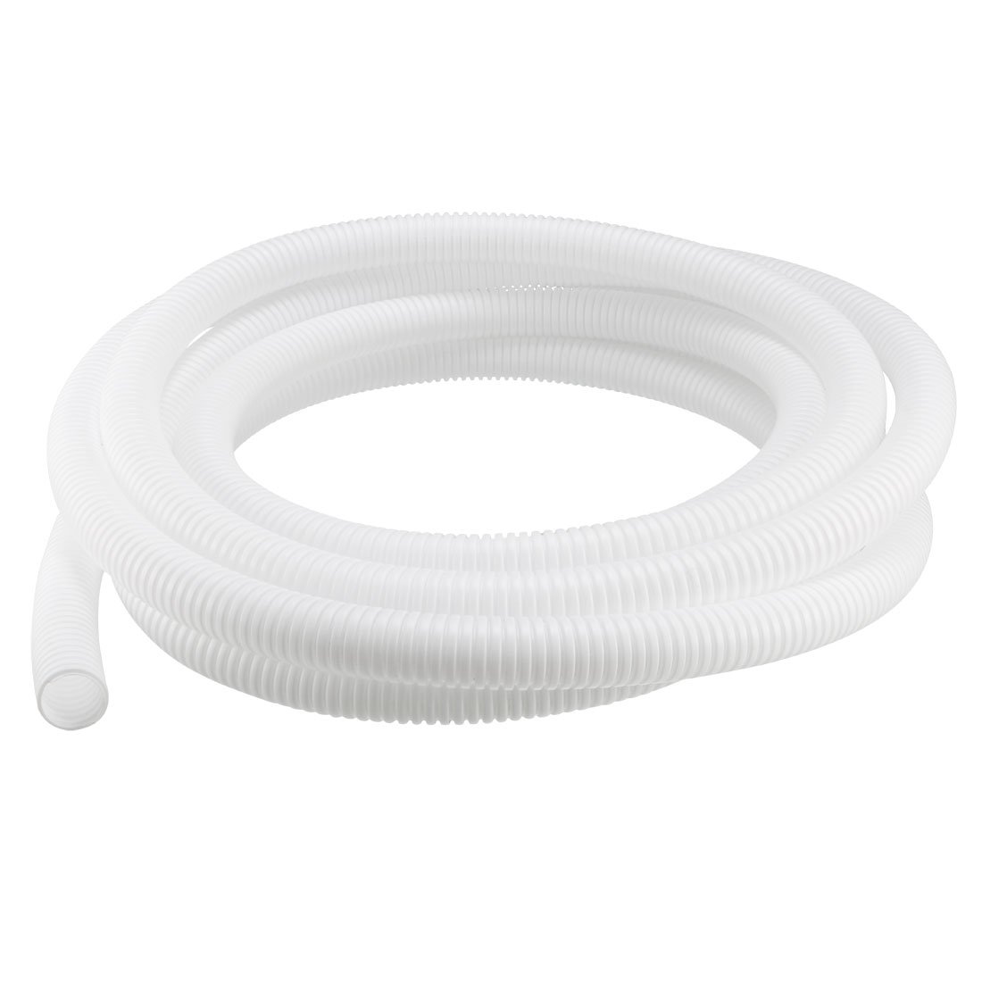 Sourcingmap 7 M 17 x 21 mm PP Flexible Corrugated Conduit Tube for Garden,Office White