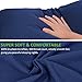 Adoric Queen Size Brushed Microfiber Pillow Cases with Envelope Closure End, Wearable Case-2Pcs,Blue