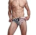 Banana Bucket Men's America Flag Stars Low Rise Swimwear Bikini Briefs Beach Swimsuit