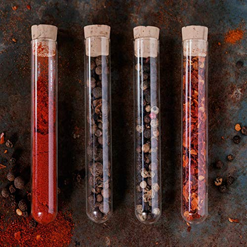 Joyclub 20x150mm Plastic Test Tubes with Cork Stoppers for Scientific Experiments, Halloween, Christmas, Scientific Themed Kids Birthday Party Supplies, Decorate The House, Candy Storage(30 Pack)