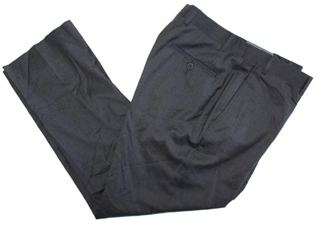 Kirkland Signature Mens 100 Wool Flat Front & Pleated Dress Pants