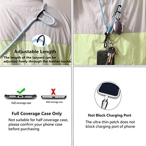 Joojus Cell Phone Lanyard Crossbody Adjustable Neck Shoulder Strap for Women, Phone Lanyard Wrist Strap, Wrist Lanyard, Universal Cell Phone Lanyard for All Smartphone, 2pcs