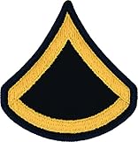 PFC E-3 Army Chevrons - Gold on Blue
