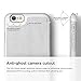 elago® [Leather Flip[White] - [Card Slot][Screen Protection][Premium Hybrid Construction] – for iPhone 6/6S Plus