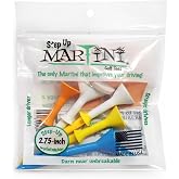 Martini Midsize Step‑Up 2.75" Golf Tees for Driver, Consistent 1 3/8" Height Above Ground, Durable Polymer Resin, Large Cup Placement Ease, Straighter Longer Launch, Virtually Unbreakable