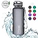 Tritan Water Bottle "uberBottle" - 50 oz, 1.5 liter | Leakproof Sports Bottles | Ideal for School, Fitness, Outdoor, Sport, Bike, Kids, Camping | With Fruit Filter - BPA Free | Simple 1-Click Opening