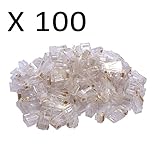 Cybertech Cat6, Cat5e RJ-45 Ethernet Crimp Connectors Pack of 100