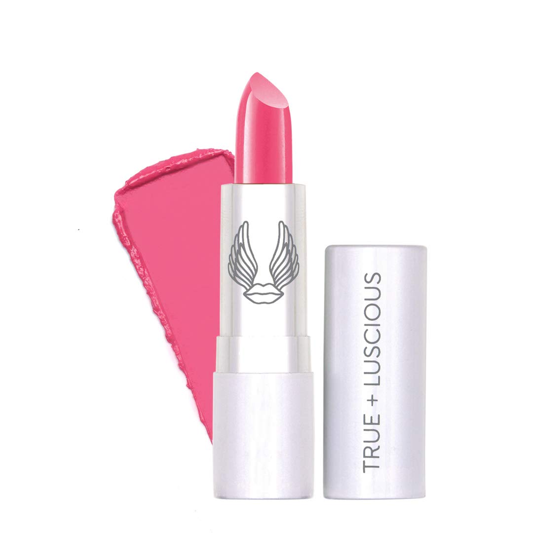 Super Moisturizing Lipstick by Luscious Cosmetics - Unique Smooth & Creamy Formula - Vegan | Cruelty Free | Lead Free | Color - Candy Pink - 0.12 Ounce