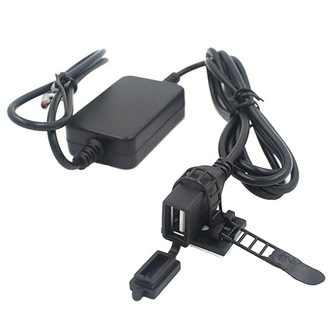 E Support™ USB Steckdose mit Sicherung USB Einbaubuchse Zubehör für Motorrad/Fahrrad