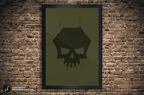 Badass Crumbled Iconic Skull Poster. Great for Home Office or Music Studio: Heavy Metal, Hard Rock, Skater Punk, Thrasher Wall Art 13" x 19"