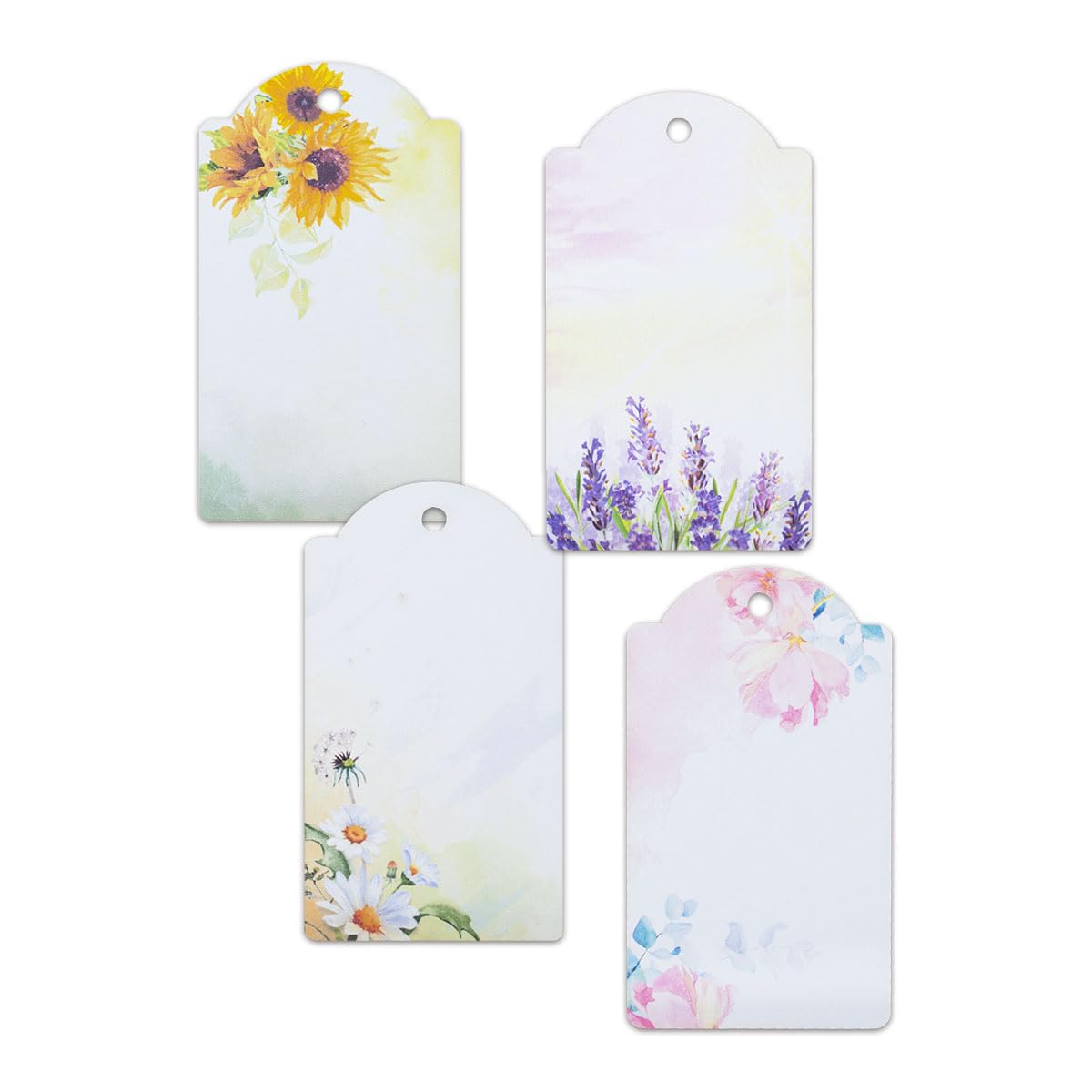 Summer-Ray 48pcs in 4 Designs Adorable Medley Floral Gift Tags for for All Occasions