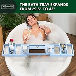 ROYAL CRAFT WOOD Luxury Bathtub Caddy Tray, 1 or 2