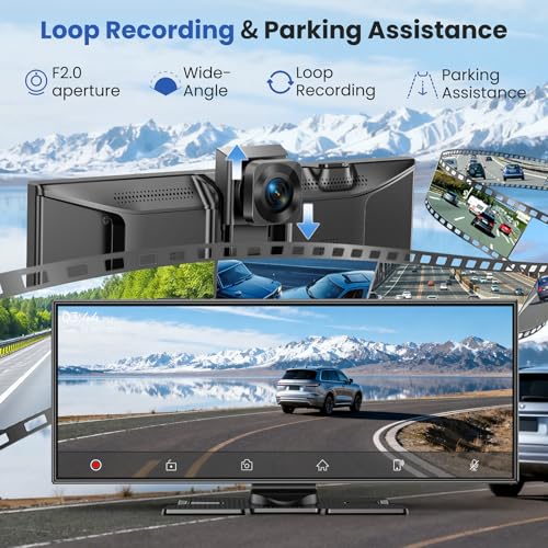 11.5" Carplay Screen for Car, Car Tablet Pro Max 2026 Car Stereo with 4K Front and 1080P Rear Camera, Car Play Screen Wireless CarPlay Android Auto Mirror Link AUX FM Bluetooth 64G SD