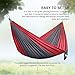 JBM Single Camping Hammock Portable Lightweight Hammock - Support 264lbs (Gray & Red)