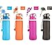 Foldable Water Bottle, UPmall 750ml Collapsible Silicone Water Bottle Reusable Leak Proof Sports Water Bottle Roll Up Cup for Running,Hiking,Camping,Biking and Travelling