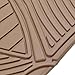 Motor Trend FlexTough Standard - 4pc Set Heavy Duty Rubber Floor Mats for Car SUV Van & Truck (Tan Beige) (MT-774-BG)