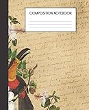 Composition Notebook: Tropical Ephemera Pattern Floral Summer College Ruled Notebook Lined School Journal
