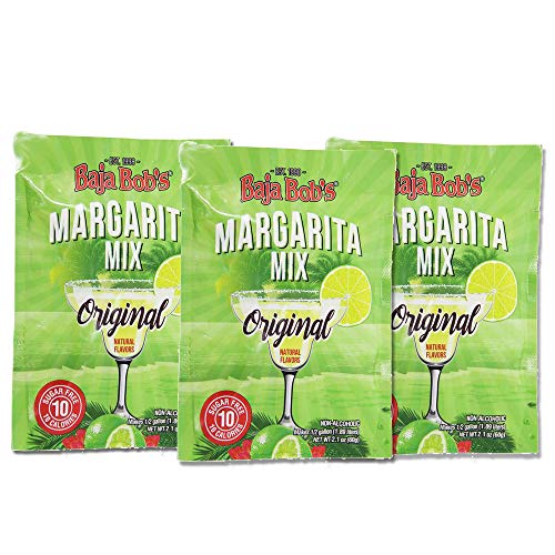 Baja Bob's Original Margarita Mix Party 60g Powdered Packet | Simply Mix with 1/2 gallon of Water | Sugar Free Cocktail Mixer | Keto Friendly | Low Calorie | Low Carb (Value: 3-pack. Save Money) - Thumbnail 6