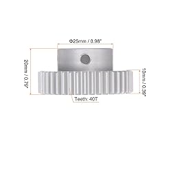 HARFINGTON Step Spur Gear 10mm Bore Gear 40T Mod 1