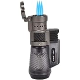 Vertigo by Lotus Cyclone Triple Torch Cigar Lighter Charcoal 1 Pack