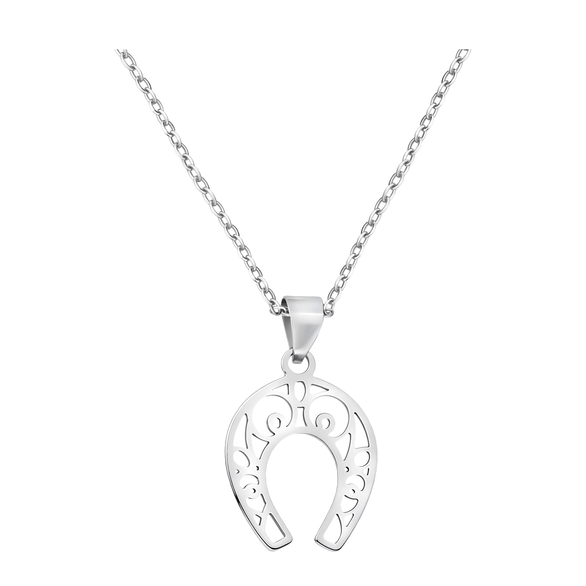 Sofia Milani - Women's Necklace 925 Silver - Horseshoe Pendant - 50279