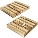 MyGift Set of 2 Burnt Wood Ring Display Holders, Jewelry Showcase Organizers