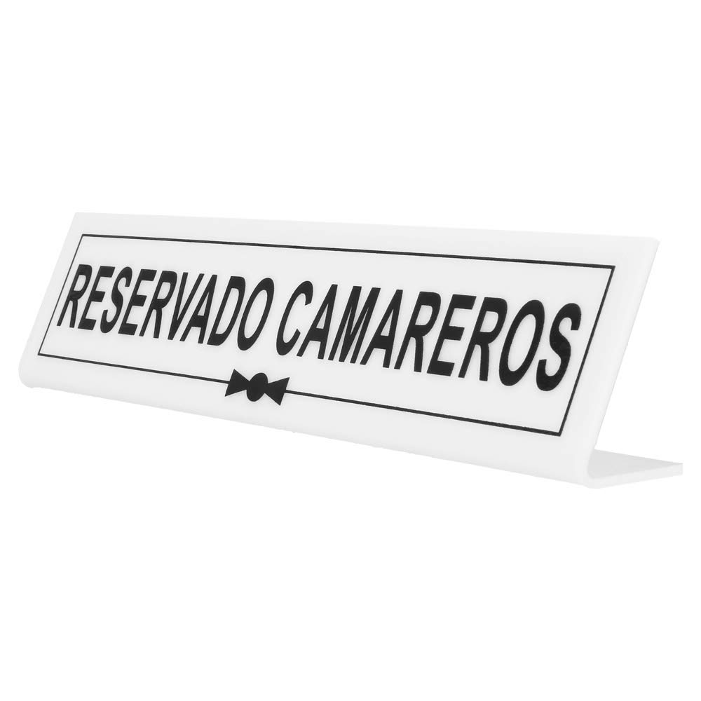 Garcia de Pou Table Sign Reservado Camareros, 26 x 5+5 cm
