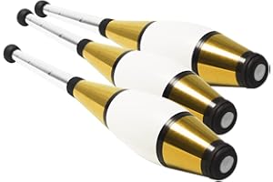Zeekio Pegasus Juggling Club Set - Premium Quality - Beginner to Pro - Set of 3 (All Gold)