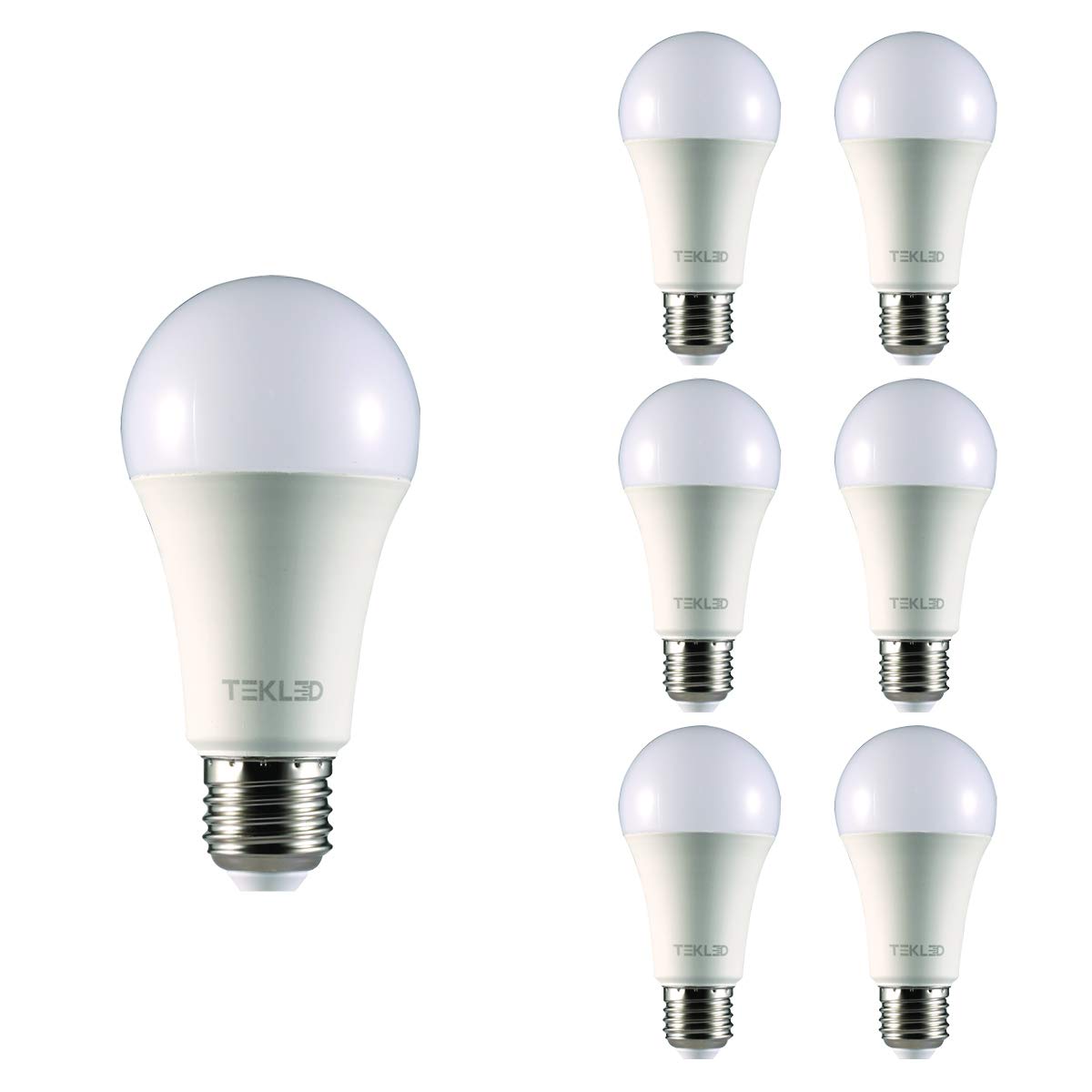 TEKLED® A65 LED Bulbs | E27 Edison Screw | Energy Saving 15W Light Bulb 125W Incandescent Bulb Equivalent | 2700K 1275LM NONDIMMABLE | 6-Pack | Warm White