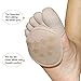 AUTPRO Cotton 5 Fingers Toe Socks for Women No Show, Ball of Foot Cushion Sleeve for Hammer,Corns and Blister for High Heel Pumps Sandals (2 Pairs Beige Close)