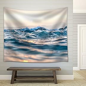 Closeup of Water in Sunset - Fabric Wall Tapestry Home Decor - 51x60 inches