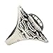 Mood Ring Handmade Zinc Alloy Antique Sterling Silver Plated Oval Shape Temperature Sensing Color Changing Stone Finger Big Rings for Women Fashion RS013