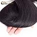 QTHAIR 12A Straight Human Hair Bundles(18 18 20,300g,Natural Black) 100% Unprocessed Human Hair Extensions Indian Straight Virgin Human Hair Bundles