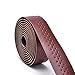 Weanas Bike Handlebar Tape PU Leather Road Bicycle Handlebar Grip Wraps Bar Tapes with Bar End Plugs - 2PCS Per Set, Brown