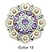 MarryAcc Berry Conchos with Screws Metal Flower Rhinestone Conchos 12 Pieces (Color 10)